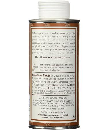 La Tourangelle Roasted Pecan Oil - Versatile Cooking Oil for Baking, Pasta, Vinaigrettes, and Stir-Fry - 8.45 Fl Oz - Buy Online on GoSupps.com