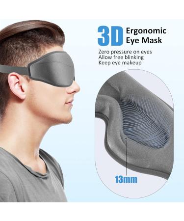 3D Sleeping Mask for Men & Women - Ultimate Comfort for Side Sleepers | Soft Thin 100% Darkness Eye Mask with Earplugs - Perfect for Travel & Shift Work - Buy Online on GoSupps.com