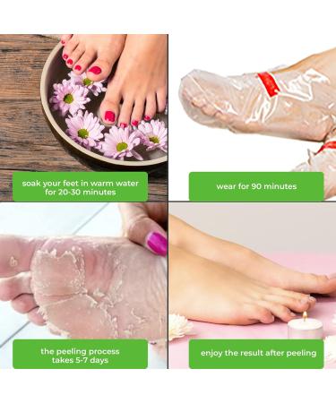 Foot Peel Mask (2 Pairs) - Exfoliating Foot Care for Smooth, Baby Soft Skin - Remove Dead Skin, Lavender Gel for Men and Women - Aloe Vera Foot Spa Treatment - Buy Online on GoSupps.com