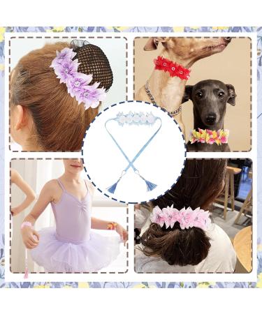 Pai Sence Ballet Bun Wrap Organza Flowers 6pcs/Pack for Girls and Women - Perfect Hair Accessories for Competitions, Weddings, and Parties! - Buy Online on GoSupps.com