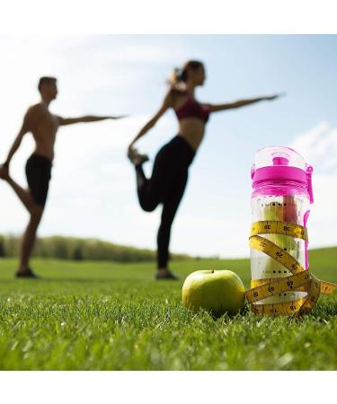Zulay 34oz Fruit Infuser Water Bottle with Sleeve - Flamingo Pink - Anti-Slip Grip & Flip Top Lid - Infused Water Bottle for Women & Men - Buy Online on GoSupps.com