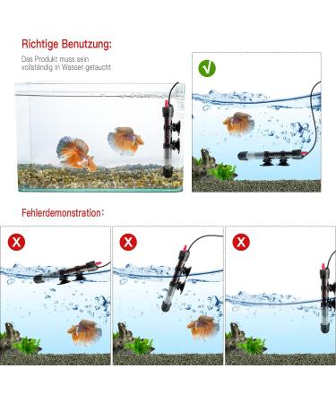 ESOEs 25W Waterproof Aquarium Heater with Thermostat - Ideal for Aquariums & Water Turtles Up to 30L - Buy Online on GoSupps.com