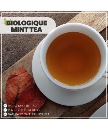 Mint Tea Bags by Biologique | 150 Tea Bags of 1.5 g 225 g | All Natural Herbal Detox | Caffeine-Free | Exquisite Classic Taste & Aroma | High in Antioxidants & Vitamins | Perfect for Gifting | - Buy Online on GoSupps.com