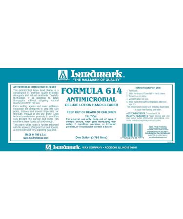 Lundmark Formula 614 Antimicrobial Deluxe Lotion Hand Soap - 1 Gallon | Effective Cleaner for Home & Business | International Shipping Available - Buy Online on GoSupps.com
