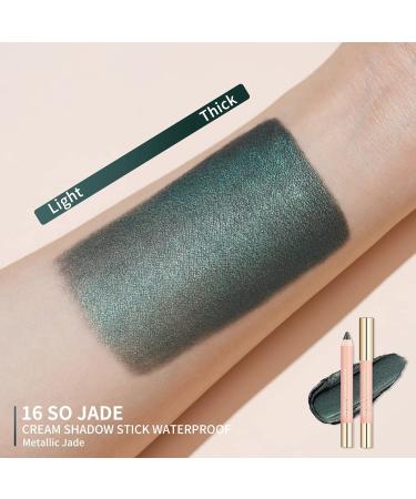 Oulac Eyeshadow Pen in So Jade (16) - Waterproof Green Eyeliner Long-lasting 24+ Hours Vegan & Cruelty-Free Metallic Finish - 3.6g - Buy Online on GoSupps.com
