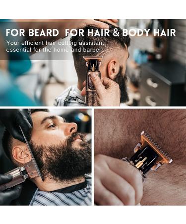 Ufree Pro Cordless Hair Clippers for Men - Zero Gapped T-Blade Trimmer for Beard, Liners & Edging - Professional Barber Grooming Kit - Bronze - Buy Online on GoSupps.com