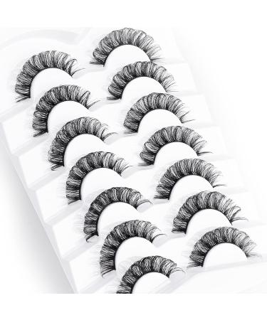 False Eyelashes CUTEBEY Russian Strip Lashes Natural Wispy D Curly Faux Mink Eyelashes 7 Pairs 15MM Eyelashes Pack Creates Natural Look (Russian SL-C) Russian SL-C/15MM - Buy Online on GoSupps.com