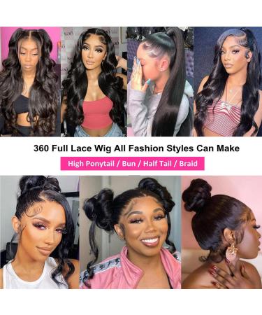 20 Inch Body Wave 360 Lace Front Human Hair Wig | Brazilian Virgin HD | Pre Plucked 150% Density - Buy Online on GoSupps.com