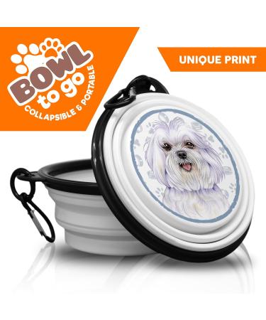 MALTESER Foldable Portable Drinking Bowl | Travel Pet Bowl with Carabiner | Unique & Handy Design for On-the-Go Pets - Buy Online on GoSupps.com