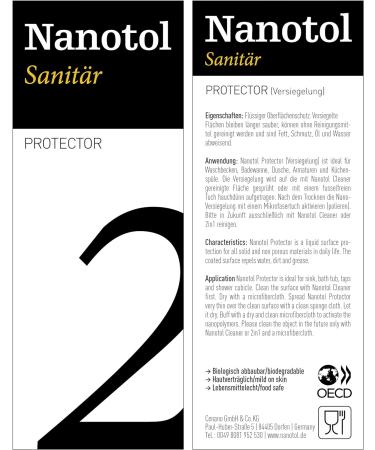 Professional Bathroom Sealing Set - Nano Sealing & Cleaner for Lime Protection - Lotus Effect XL Size (160m ) - Microfiber Cloth Included - Buy Online on GoSupps.com