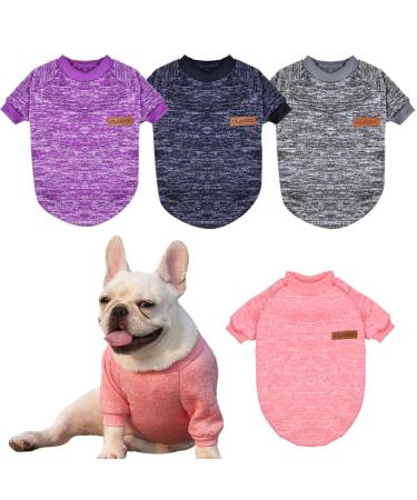 Wisebom pet dog sweater 4PCs winter dog sweater classic knitting sweaters for small medium -sized dogs warm and easy to carry with a soft texture elasticity (XS) (s) - Buy Online on GoSupps.com