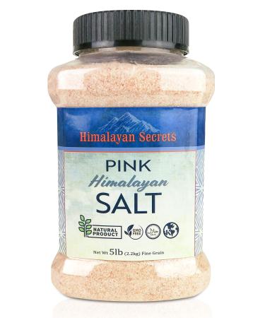 Himalayan Secrets Gourmet Pink Himalayan Salt - High Quality Bulk Jars - 100% Natural Healthy Salt Packed with Minerals - Kosher Certified (5 LB Fine Jar)