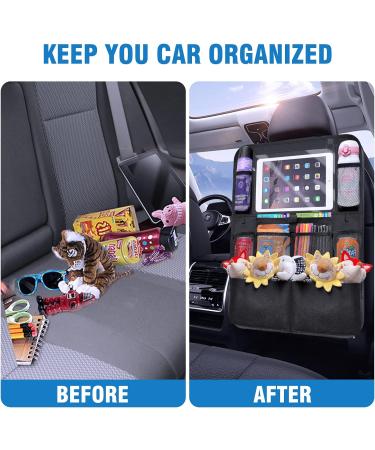 Car Back Seat Organizer with iPad Holder & 9 Pockets - Black | Kids Toy Storage & Water-Proof Protector - Buy Online on GoSupps.com