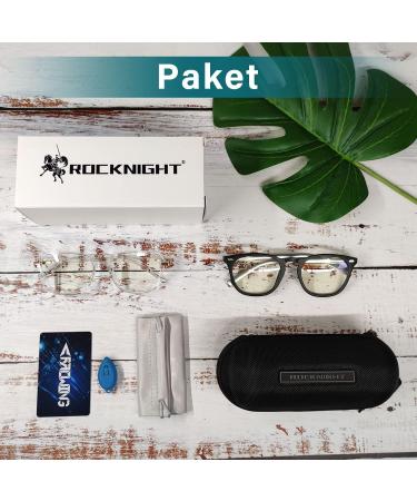 ROCKNIGHT Blue Light Blocking Glasses for Computer & Phone - Transparent Silver - Protect Your Eyes While You Work & Play - Buy Online on GoSupps.com