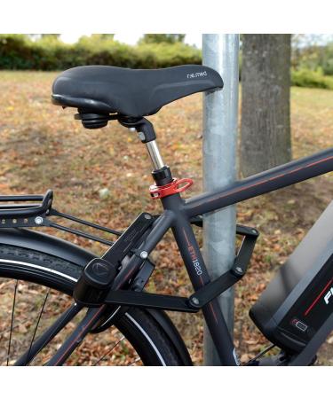 FISCHER Folding Lock with Bracket & 2 Security Keys - 85 cm Black | Secure Your Bike Worldwide - Buy Online on GoSupps.com