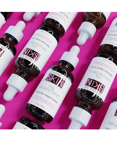 Bakuchiol Serum - Natural Retinol Alternative for Youthful Skin | Anti Blemish & Anti Aging Facial Serum with Organic Aloe, Turmeric & Potent Antioxidants - 1oz - Buy Online on GoSupps.com