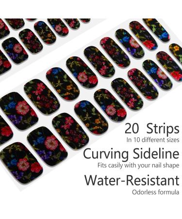 Semi Cured Gel Nail Strips - 20pcs Salon Quality DIY Nail Stickers | Easy Application | UV Light Required | Nightfall Fragrance - Buy Online on GoSupps.com