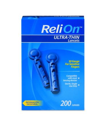 ReliOn 30G Ultra Thin Lancets 200-ct (Pack of 2) - Buy Online on GoSupps.com
