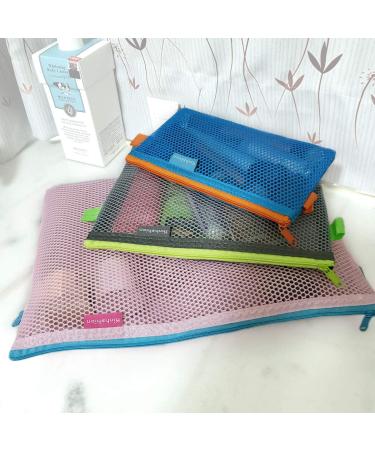 Mesh Zipper Pouch  6 PCS 3 Sizes  A4 A5 A6 Zipper Bags Clear Zipper Pouch Small Organizer Bag Zipper Folder Bag Cosmetic Bags Travel Storage Bag Color Blue Blue-6PCS - Buy Online on GoSupps.com