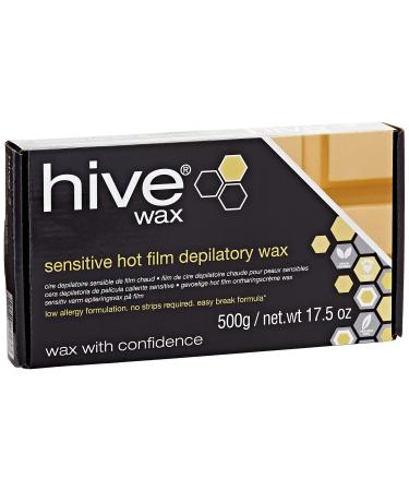 Hive Options Sensitive Hot Film Brazilian Depilatory Wax Block Low Allergy Risk Formulation 500g