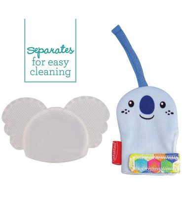 Infantino Crystal Clear Teething Mitten - Koala Design | Soft Textured Silicone | Natural Rubber Teether for Babies - Buy Online on GoSupps.com