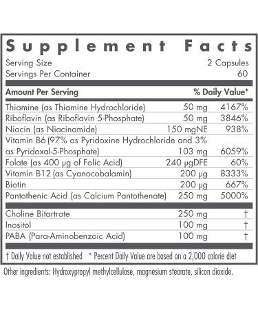 Nutricology Super B Vitamins - 120 Vegetarian Capsules for Energy & Health - Buy Online on GoSupps.com