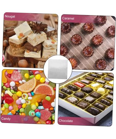 Alipis 100pcs Christmas Chocolates Xmas Candy Gold Leaf Foil Paper Aluminum Foil The Sign Barbecue Tin Foil Silver 20X20CM - Buy Online on GoSupps.com