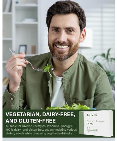 Probiotic Synergy DF 100 Billion CFU - 30 Acid Resistant DRCaps - Lactobacillus Acidophilus La-14 Lactobacillus Plantarum Lp-115 Bifidobacterium Longum Bl-05 HOWARU Bifido HN019 - Buy Online on GoSupps.com