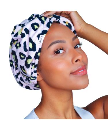 GRACE & COMPANY Luxe Micro-Cotton Hair Towel Wrap for Women - Super Absorbent Quick Drying Towel for Curly  Long and Natural Hair - Lucie
