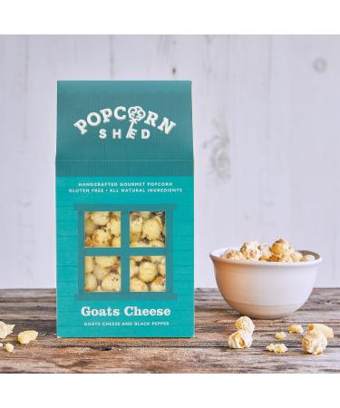 Popcorn Shed Goats Cheese Gourmet Popcorn Gift Box - Gluten Free, Vegetarian, Sugar Free Snack - 60g Black-Pepper Flavor - Perfect for Movie Night - 55g Pack - Natural Ingredients - Buy Online on GoSupps.com