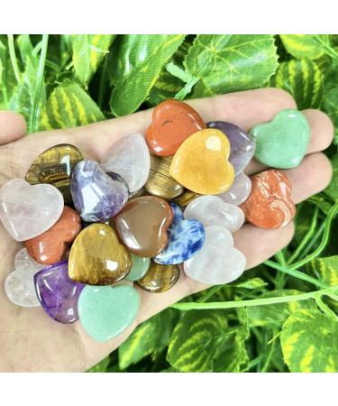 XIANNVXI 15 Pcs Healing Crystals Heart Gemstones - Natural Reiki Chakra Stones for Love, Healing, and Balance - Multi Assorted Crystals - 15pcs - Buy Online on GoSupps.com