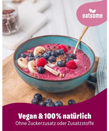 Oatsome Benjamin Blaubeber Smoothie Bowl | Organic Blueberry & Currant | Vegan 100% Natural No Added Sugar | Easy Breakfast | 400g - Buy Online on GoSupps.com