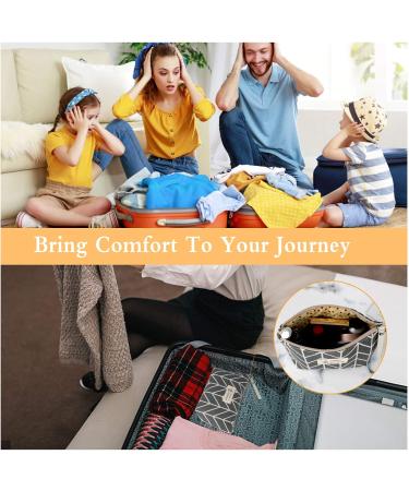 3 PCs Canvas Cosmetic Bag Set | Zippered Portable Make-Up Bags for Travel & Outdoor Activities - Buy Online on GoSupps.com