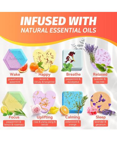 Aofmee Shower Steamers 8 PCS - Aromatherapy Shower Bombs with Essential Oil - Shower Fizzies Bath Bombs for Women - Perfect Valentines, Birthday, Mothers Day, Christmas Gift - Buy Online on GoSupps.com