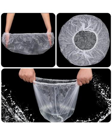 SATINIOR 50-Pack Lengthen Disposable Shower Caps for Women with Big, Thick, and Long Hair - Waterproof Elastic Bath Hair Caps for Travel, Spa - Individually Wrapped - Buy Online on GoSupps.com