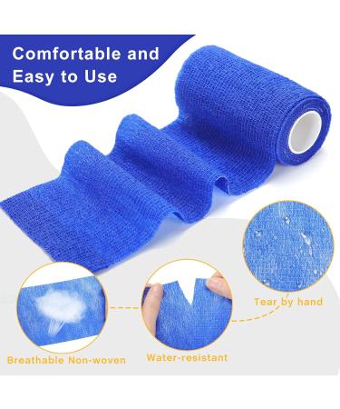 18 Pack 4 x 5yd Vet Wrap Self Adhesive Bandage Rolls - Waterproof Cohesive Tape for Horses & First Aid - Buy Online on GoSupps.com