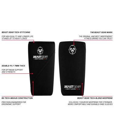 Beast Gear 7mm Pro Advanced Neoprene Double Layer Compression Knee Pads - XL Support & Protection | International Shipping Available - Buy Online on GoSupps.com
