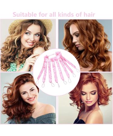 Heatless Curling Rod Octopus Heatless Curling Rod Headband Soft No Heat Hair Curlers No Heat Wave Hair Curlers Styling Tools for Overnight DIY Hair Styling Tools (Pink) - Buy Online on GoSupps.com