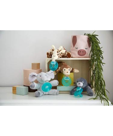 Philips AVENT Soothie Snuggle Pacifier Holder with Detachable Pacifier 0m+ - Elephant SCF347/03 - Buy Online on GoSupps.com