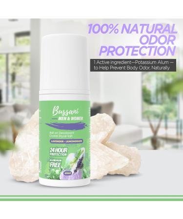 Bussani Crystal (Alum) Salt Stone Deodorant for Women & Men Kids Teens Girls and Boys Baking Soda Free Long-Lasting & Aluminum-Free | Fragrance: Lavender Lemongrass Scent 2.02 fl oz - Buy Online on GoSupps.com