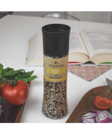 Silk Route Spice Co. Tropical/Rainbow Pepper Giant Grinder 205G - Exotic Peppercorn Blend - Buy Online on GoSupps.com