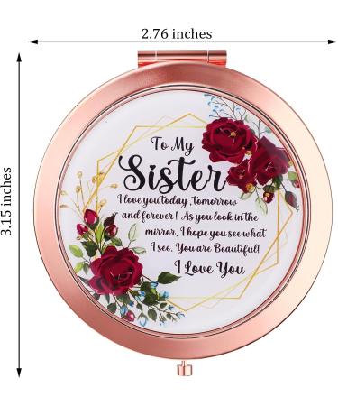 OHSunFLower2 Sister Gifts - Rose Gold Compact Mirror for Sisters - Birthday & Graduation Gift - Buy Online on GoSupps.com