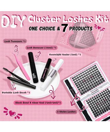 DIY Lash Extension Kit with 216 Pcs Clusters - Cheery+Posh (Beginner at Home) - Buy Online on GoSupps.com