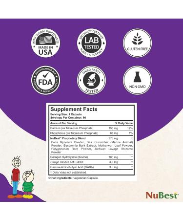 NuBest Bundle Bone Growth - Brain Growth: Omega 3 Gummies Tall New Look for Kids & Teens with Calcium Collagen Herbs Omega 3 Flaxseed Oil - Buy Online on GoSupps.com