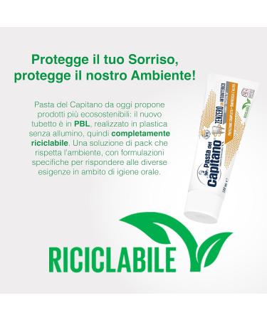 Pasta del Capitano Ginger Toothpaste with Bio antibacterial guarantees complete protection of teeth and always gives fresh breath 100% made in Italy 75 ml tube - Buy Online on GoSupps.com