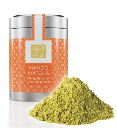 Uniqo Matcha Powder with Mango - All-Natural Japanese Matcha for Lattes Ice Cream & Bubble Tea - No Artificial Dyes - Buy Online on GoSupps.com