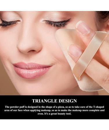 Powderary Tassel Triangle Make-Up Puff - 12 Soft Cosmetic Sponges for Powder Wet & Dry Use (Black & Skin Color) - Buy Online on GoSupps.com