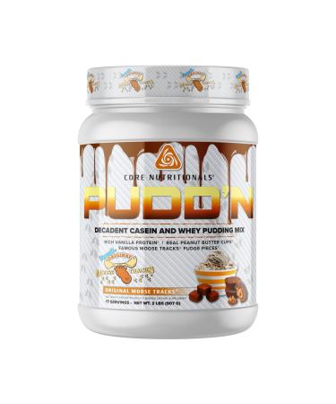 Core Nutritionals Pudd'n Decadent Protein Pudding Mix Full Disclosure Casein Blend Sustained Release 20G Protein 17 Servings (Original Moose Tracks 2 lb)