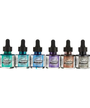 Dr. Ph. Martin's Bombay India Ink Set 1 - 12 Bottles of 1.0 oz Set 1 Colors - Buy Online on GoSupps.com