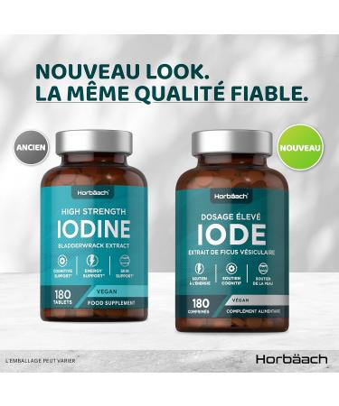 Iodine 150 mcg | 180 Vegan Tablets | Iodine Dietary Supplement with Selenium | Iodine | by Horbaach - Buy Online on GoSupps.com